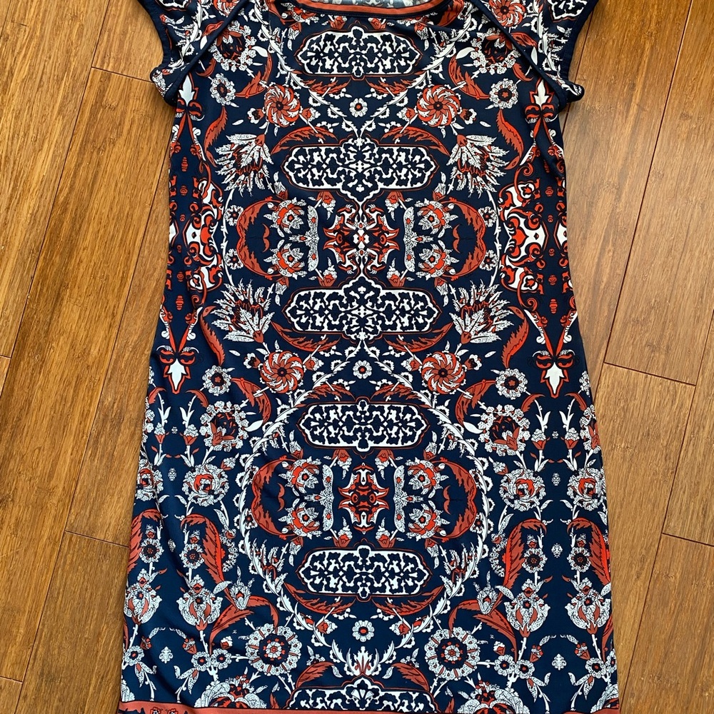 Max Studio Blue and Pink Sheath Mini Dress